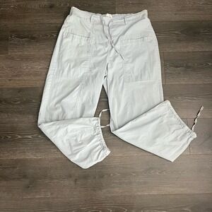 Habitual Cargo‎ Pants Womens XL Gray Cinch Hem Drawstring Utility Military
